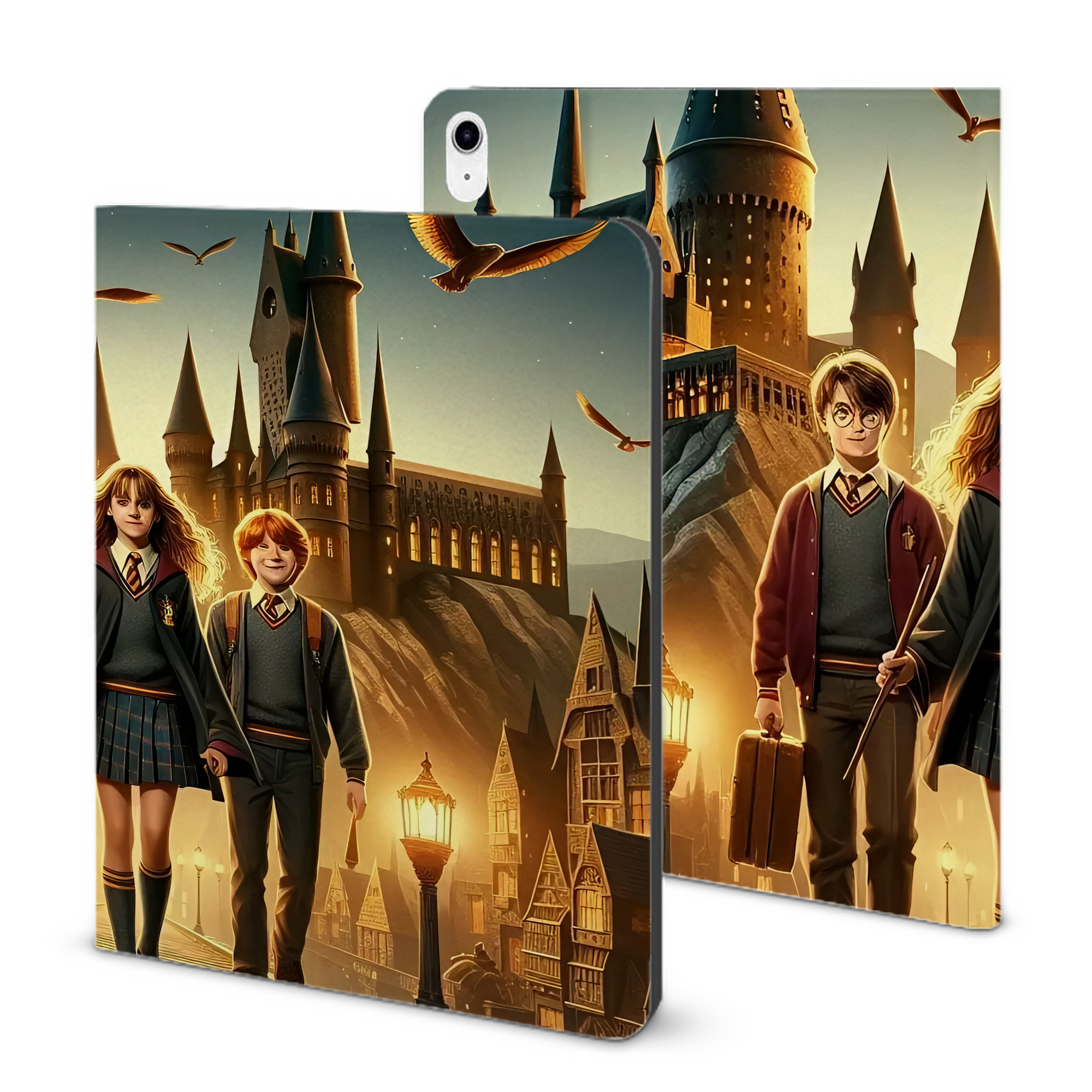 （画像用） Harry Potter ハリー・ポッターシリーズ IPad ケース ブック型 PUレザー TPU 耐衝撃 軽量 薄型 ペン収納なし 全面保護 IPad 各モデル対応